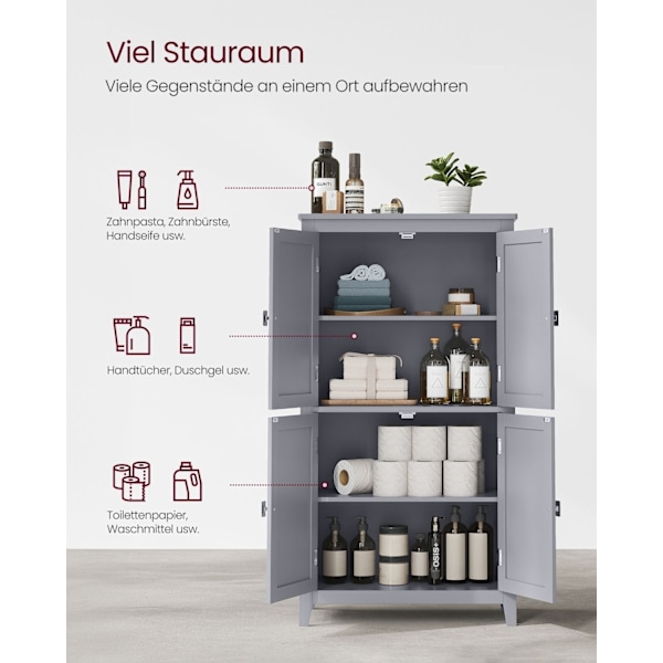 Rootz Køkkenskab - Pantry Organizer - Opbevaringsenhed - Justerbare hylder - 120cm x 40cm x 180cm