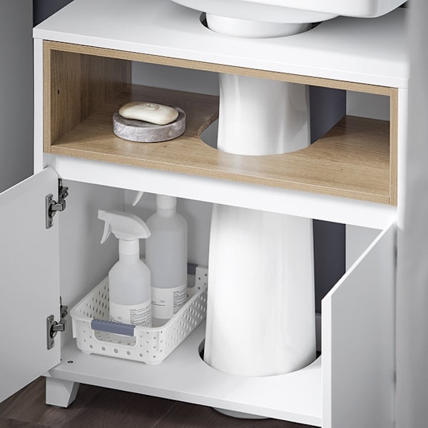 Rootz Sink Cabinet - Vanity Storage - MDF & PB Materiale - forhindrer trærot - 60x61x30cm