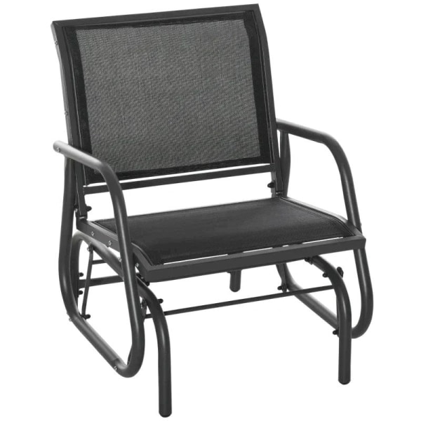 Rootz gyngestol - Havehave - Stol Relax Stol - Havegynge - Sort - 75 x 66 x 85 cm