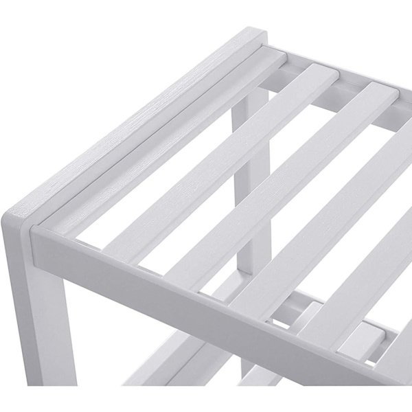 Rootz Bamboo 3-lags skostativ - Baderumsstativ - Opbevaringsstativ - Velegnet til 12 par sko - 70 x 26 x 55 cm
