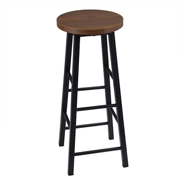 Rootz Industriel Barstol - Bordskammel - Metal- og træskammel - Robust konstruktion - Alsidig brug - Gulvbeskyttelse - Sædehøjde 71 cm, sædediameter 3