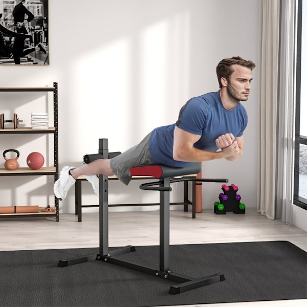 Rootz Hyperextension Roman Chair - Ryggträningsbänk - Magträning - Glute Muscle Activator - 110cm x 70cm x 95cm