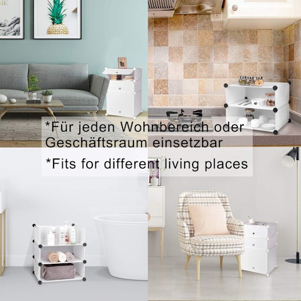 Rootz Skoskab - Fodtøjsopbevaring - Skoopbevaring - Opbevaringsstativ - Skohylde - Skoskab - Fodtøjsskab - Hvid - 47x37x170cm