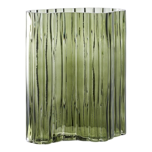 Rootz Modern Glass Vase - Decorative Vase - Flower Holder - Unik design - 21x12x26.5 cm