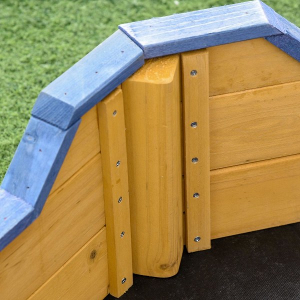 Rootz Sandpit Pirate Ship Design - Luonnollinen, Sininen - Kuusi, Pp - 62,2 cm x 30,7 cm x 17,91 cm
