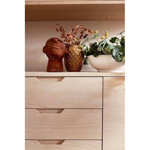Rootz skänk - Förvaringsskåp - Buffébord - Massiv ek och MDF - Elegant design - Gott om förvaring - Tyst funktionalitet - 45cm x 180cm x 75cm