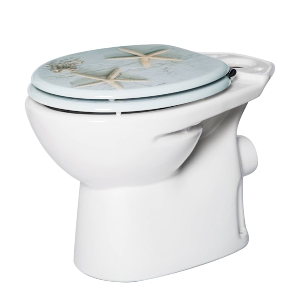 Rootz Premium Soft-Close Toalettsits - Antibakteriellt Toalettlock - Tyst Stäng sits - Hygienisk, Hållbar, Enkel Installation - MDF, Zinklegering, Ros