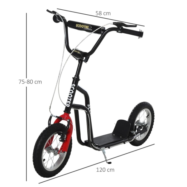 Rootz Scooter til børn - Sort - Stål, Aluminium, Gummi - 47,24 cm x 22,83 cm x 31,49 cm