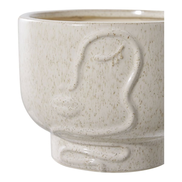 Rootz keramisk blomkruka - beige planter - inomhus växtkruka - hållbar design - Ø15x12cm