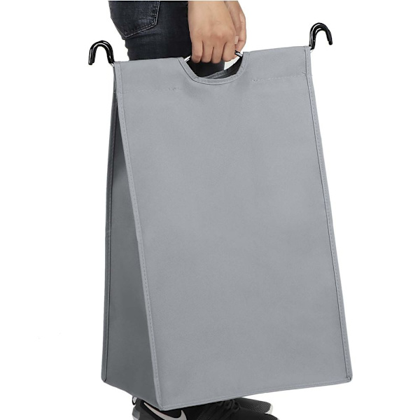 Rootz Vasketøjskurv På Hjul - 3 Lommer - Vasketøjskurv - 3 Aftagelige stofposer - Rullende Vasketøjskurv - 3-delt Vasketøjsvogn - 600D Polyester - Grå