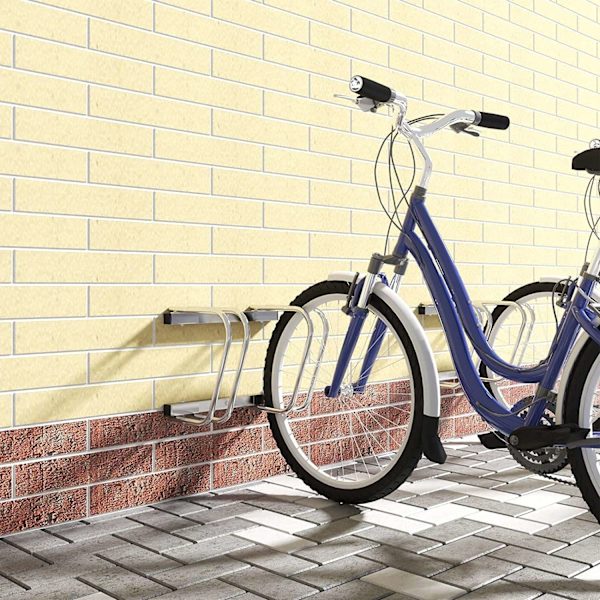 Rootz galvaniseret jern cykelstativ - Cykelholder - Hjulstativ - Ridse- og vejrbestandig - Universal Fit - Pladsbesparende - 16 mm x 35-55 mm