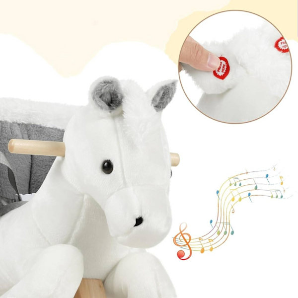 Rootz gyngehest - Toddler Rocker - Ride-on-legetøj til børn - Forbedret balance, kompromisløs sikkerhed, komfortabelt design - Plys og træ - 70 cm x 5