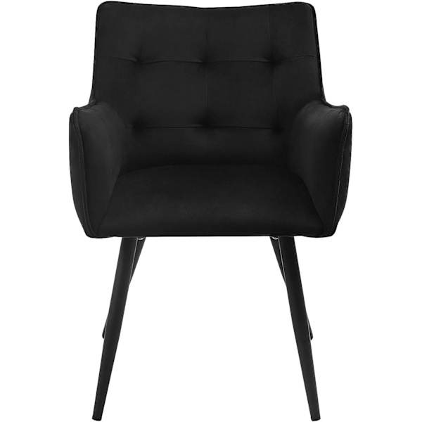 Rootz Velvet Dining Chair Set med 4 - Eleganta stolar - Bekväma sittplatser - Högdensitetsskum - Robust metallram - Ergonomisk design - 57cm x 80cm x