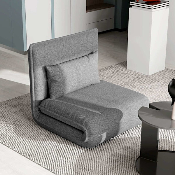Rootz 3 -i -1 Justerbar gulvstol - Chaise Lounge - Gæsteseng - 6 -positionskomfort - Faux læder - 75 cm x 81 cm x 68 cm