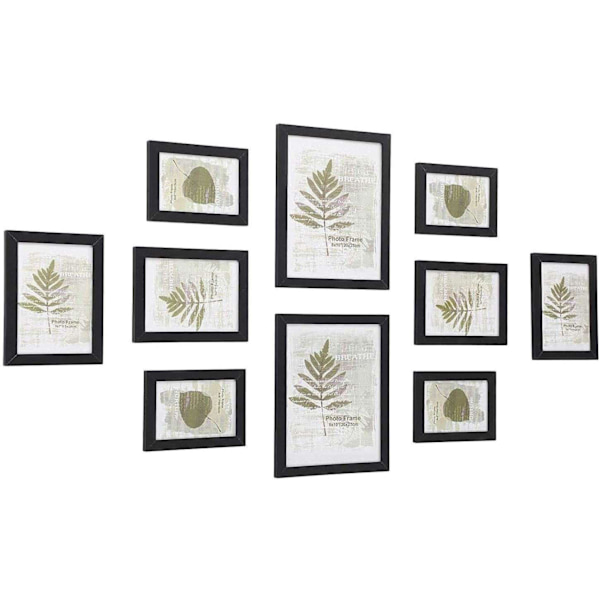 Rootz fotoram Set med 10 fotoramar - 2 x 20x25 tum, 4x (13x18), 4 x (10x15) - Tavelramar
