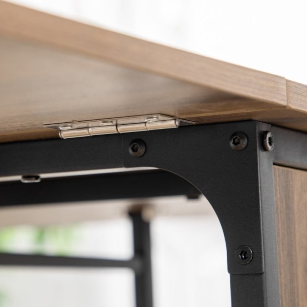Rootz mobilt klapbord - Pladsbesparende spisebord - Alsidigt foldbart bord - Stilfuldt design - 130 cm x 80 cm x 74 cm - Spånplader og metal