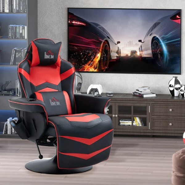 Rootz Gaming Chair - Massagefunktion - Inklusive fotstöd - Tv-st