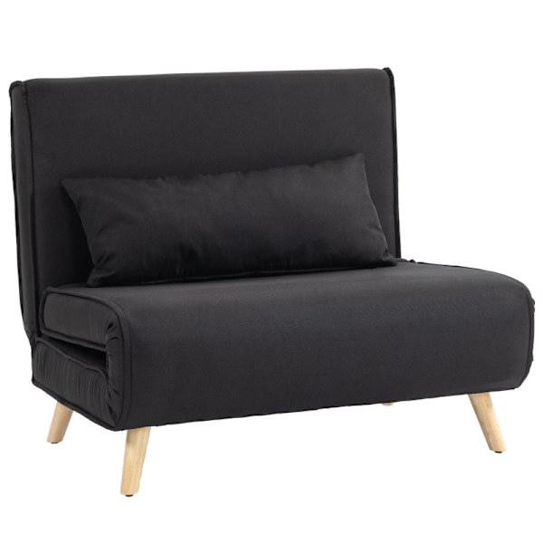 Rootz Sovesofa - Cabriolet sofa - Futon - Blødt stof - Fleksibelt ryglæn - 94 cm x 78 cm x 80 cm - Cremehvid - Nem montering