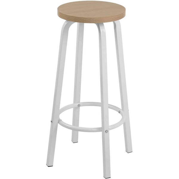 Rootz moderne barstol - skammel i skandinavisk stil - Minimalistisk bordstol - Komfortabelt MDF-sæde - Holdbart stel i rustfrit stål - Pladsbesparende