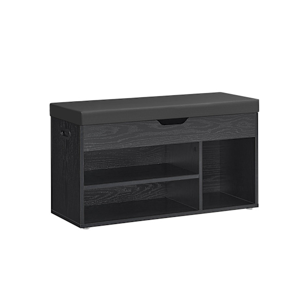 Rootz Shoe Rack bænk - Skoopbevaring - Entryway Organizer - Spånplade - PU læder - 30cm x 80cm x 44cm