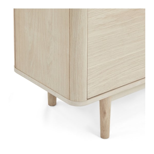 Rootz skänk - Förvaringsskåp - Buffébord - Massiv ek och MDF - Elegant design - Gott om förvaring - Tyst funktionalitet - 45cm x 180cm x 75cm