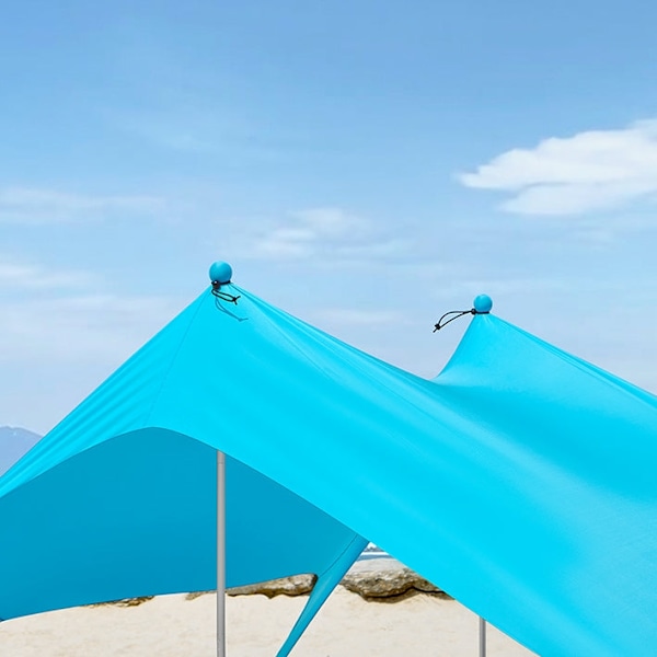 Rootz utomhustak - Solskydd - Strandtält - UPF30+ skydd - 300 cm x 300 cm x 200 cm - Lättvikt 1,92 kg - Bärbar - Enkel montering