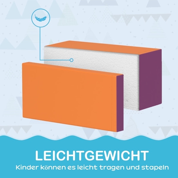Rootz Soft Building Block Set - Skumblock - Interaktiv leksak - Stimulerar kreativitet - Flerfärgad - 40cm x 40cm x 20cm