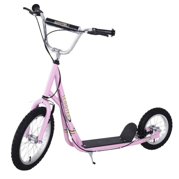 Rootz børnescooter - Kick Scooter - City Scooter - Teenager Scooter - Push Kick Scooter til børn - Justerbart styr - Dual Brakes Kickstand - Pink