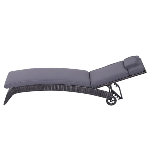 Rootz liggeunderlag med pude - Grå - Polyester, Bomuld, Fiber - 77,95 cm x 20,86 cm x 1,96 cm