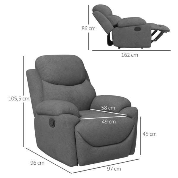 Rootz Relaxation Chair - Enkel soffa Solstol - 145° lutning - Tv