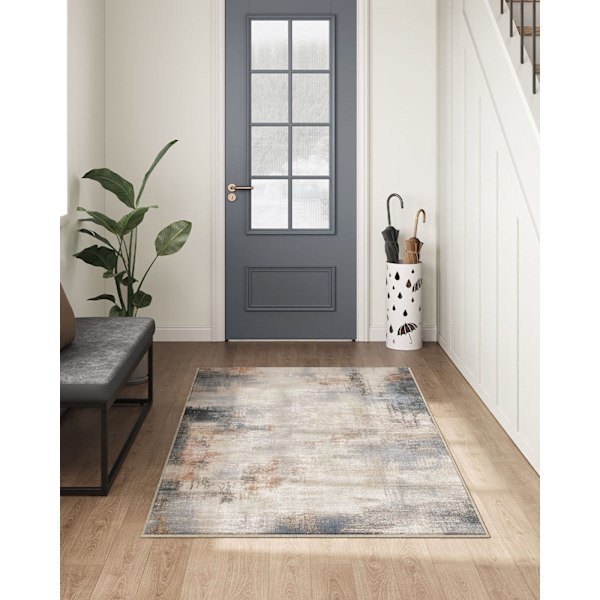 Rootz Carpet - Maskinvaskbart tæpper - Brown Area Mat - Let vedligeholdelse - 92 cm x 153 cm