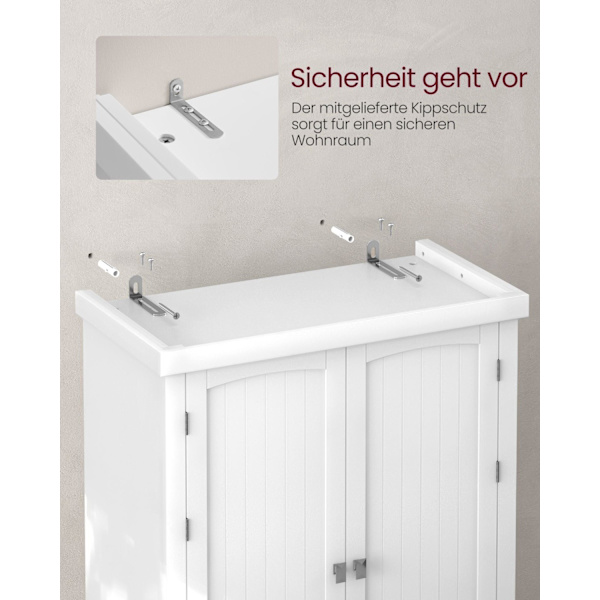 Rootz White Köksskåp - Skafferiskåp - Hyllor & lådor - MDF - 40cm x 76cm x 182,1cm - Maximal belastning 27kg - Montering krävs