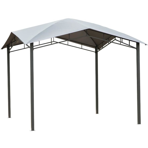 Rootz Garden paviljonki - Katos - Aurinkosuoja - Juhlateltta - Pergola - Harmaa - 3 x 3 m