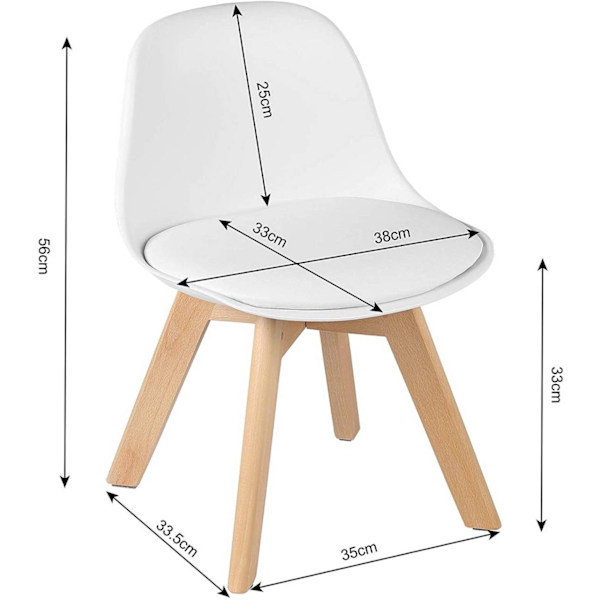 Rootz sæt med 2 børnestole - Børnesæder - Småbørnsstole - Ergonomisk design - Holdbar og sikker - Nem montering - 33,5 cm x 56 cm x 35 cm