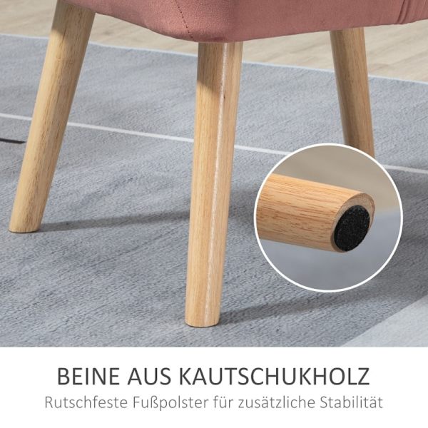 Rootz Scandinavian Style lepotuoli - pehmustettu tuoli - lukutuoli - kumipuujalat - samettipinta - 67 cm x 61,5 cm x 71 cm