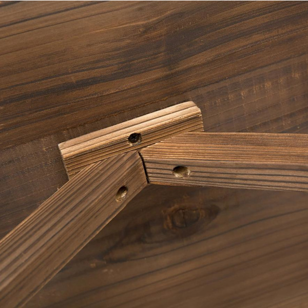 Nancy's Elfers Tuintafel - Balkontafel - Houten Tafel - Weerbestendig - Wielvorm - Massief Hout - Naturell - 115 x 60 x 65 cm
