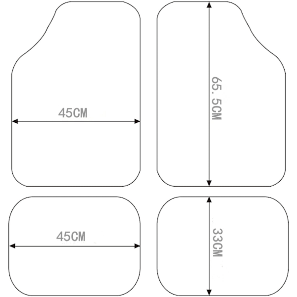 Rootz Bilgolvmattor - Fordonsmattor - Automattsamling - Allvädersskydd - Inredningsskydd - Drive Enhancers - Röd - 65,5x45 cm & 33x45 cm