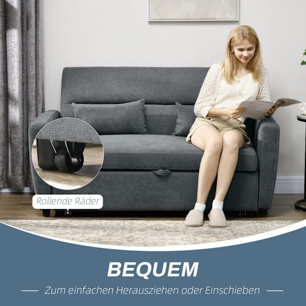Rootz 2-i-1 sovesofa - Sofa - Gæsteseng - Ergonomisk design - 3 justerbart ryglæn - Højkvalitets polstring - 155 cm x 90 cm x 88,5 cm