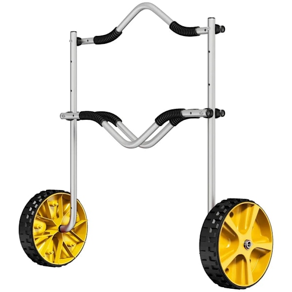 Rootz Kajakvogn - Aluminium Transportvogn - Aluminium - Sølv + Gul - 82x25,4x77,5 cm