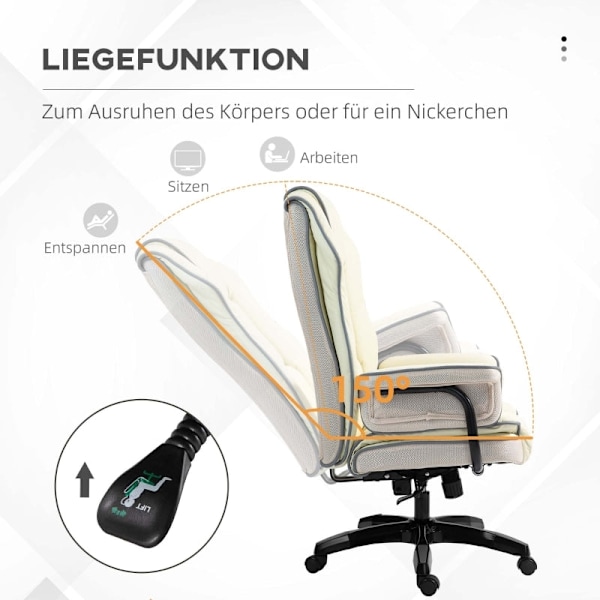 Rootz Ergonomic Office Chair - Computerstol - Executive Chair - Maksimal komfort - 76cm x 80cm x 118-124cm