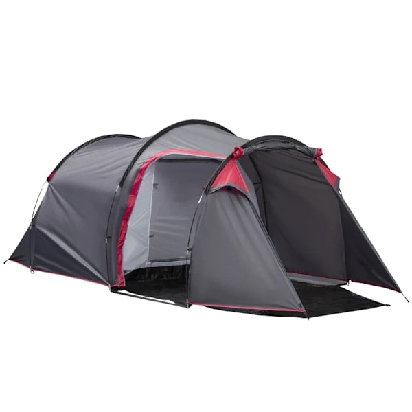 Rootz Camping Teltta - Pop Up -teltta - 2-3 henkilöä - Eteinen - Makuutila - Vedenpitävä - Kantokassi - Polyesteri-lasikuitu - Tummanharmaa - 426L x 2