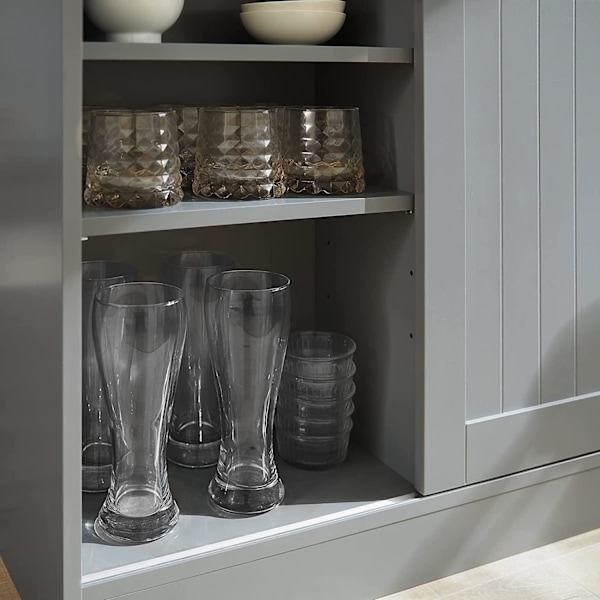 Rootz Kitchen Island - Skænk med 2 skydedøre og foldbar bordplade - Køkken Spisestue - Skænk opbevaringsskab - Skab