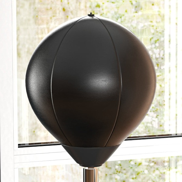 Rootz Bokseboldsæt - Boksetræner - Stressreduktion - Højdejusterbar - 3 kg - Kunstlæder - 24 cm x 30 cm - Sort