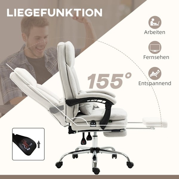 Rootz-hierontatyötuoli - Ergonominen työtuoli - Lämmitetty työtuoli - Intensiivinen työtuoli - 66cm x 67cm x 110-118cm