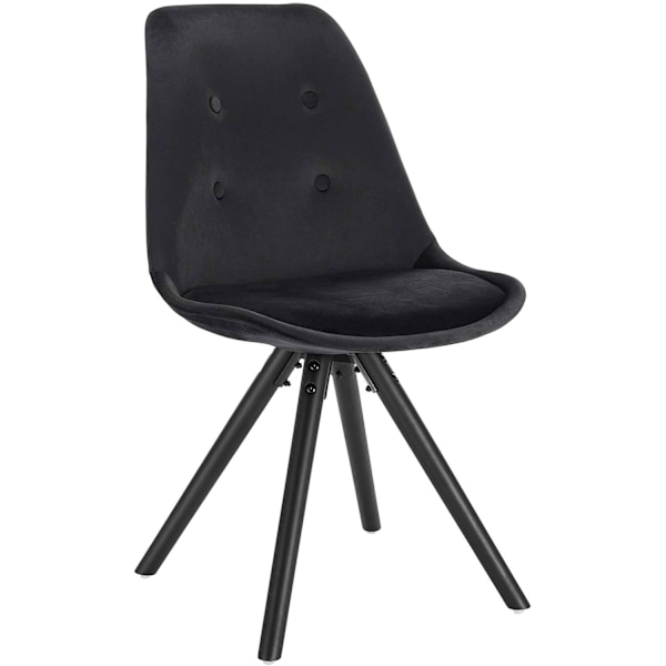 Rootz pehmustettu ruokapöydän tuoli - skandinaavinen tuoli - samettituoli - massiivipuujalat - ergonominen muotoilu - 83cm x 41cm x 43cm