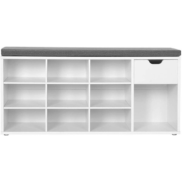 Rootz Skoskab - Skostativ - 10 par sko - Skoskabe - Hvid - 104 x 30 x 48 cm