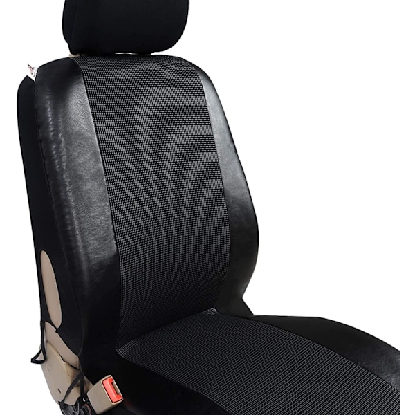 Rootz bilstolsöverdrag - Set med 1+2 - Konstläder - Lättskött - Universal Fit - Polyesterskum - 3-8 mm - Tvättbar - Installationstillbehör - 100 % pol
