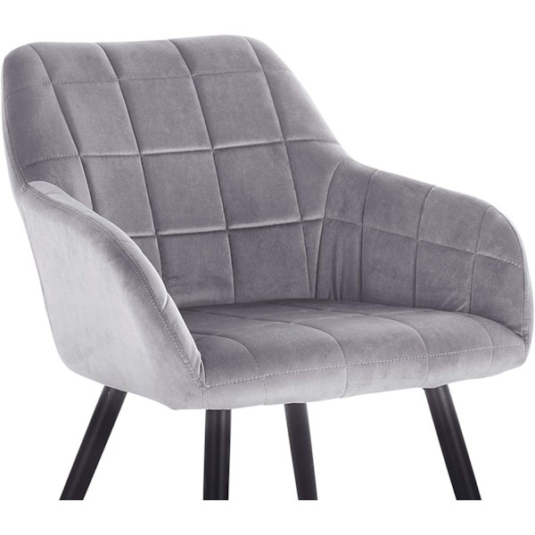 Rootz Set med 6 matstolar - Fåtöljer - Sammetssittplatser - Bekväm och ergonomisk - Stabil & Robust - Mångsidig design - 49cm x 43cm x 81cm