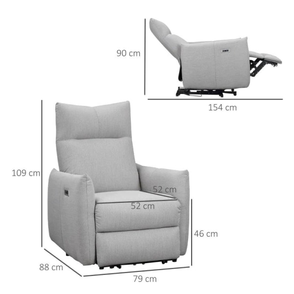 Rootz Lænestol - Tv-stol - Hvilestol - Hvilestol - Med elmotor -