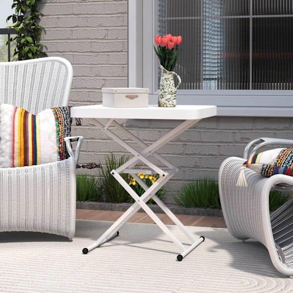 Rootz Garden Bord - Bærbart bord - Bistrotisk - Rumbesparende, sammenfoldelige, 5 højdesmuligheder - 65x45x70cm